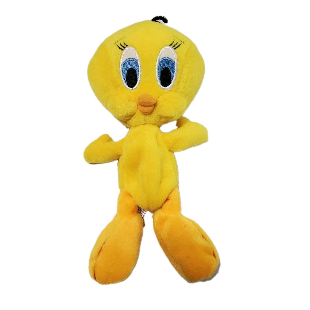 Vintage Looney Tunes Tweety Bird Yellow Plush Stuffed Animal Toy Warner Bros 8"